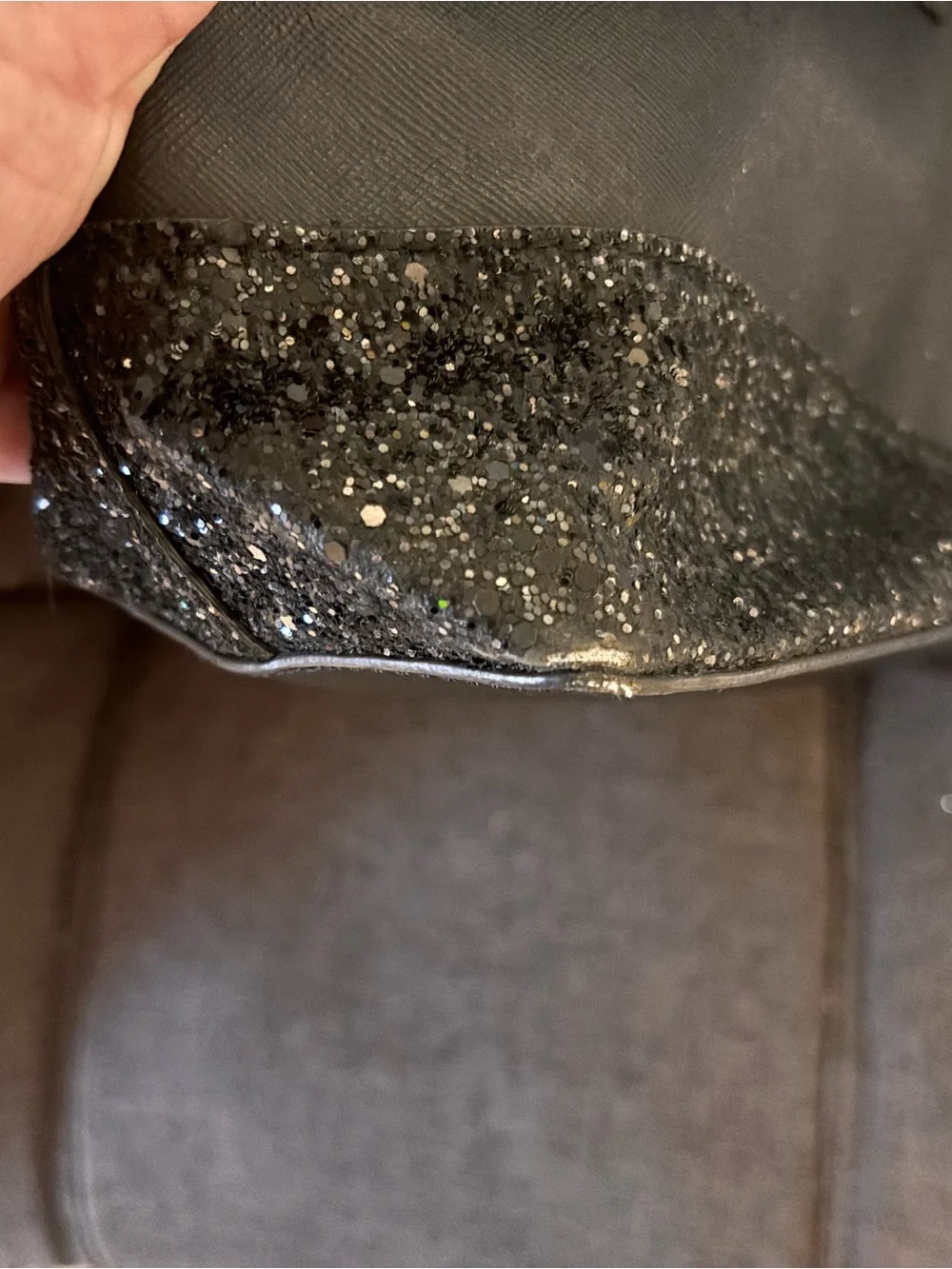 kate spade Black Glitter Accent Satchel